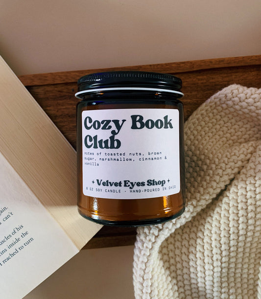 Cozy Book Club 8oz Candle