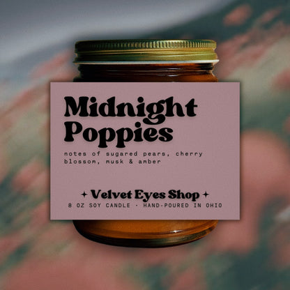 Midnight Poppies Soy Candle