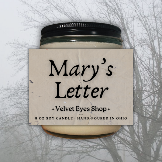 Mary's Letter 8oz Candle - Silent Hill Inspired