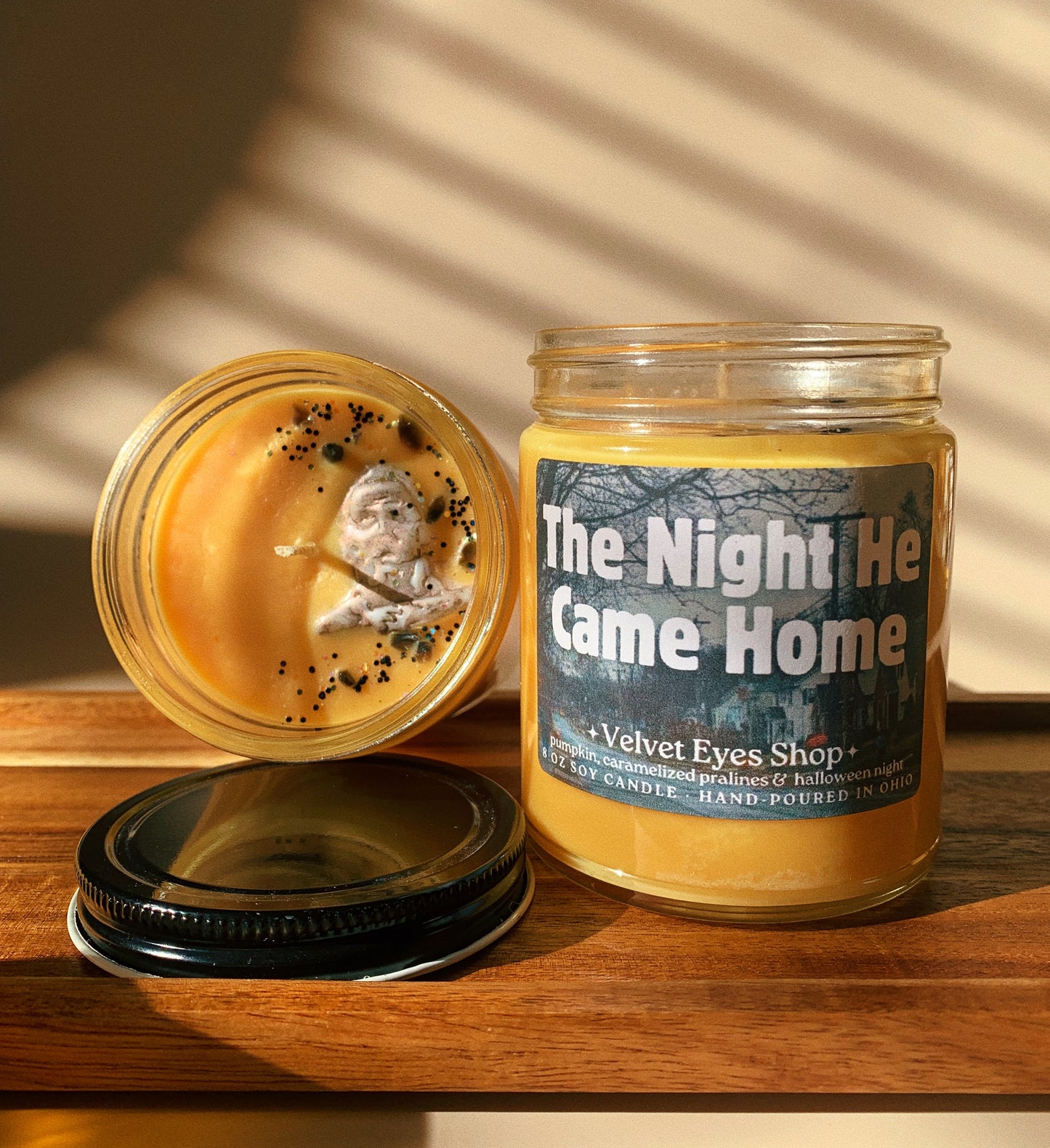 The Night He Came Home Candle - Halloween Inspired