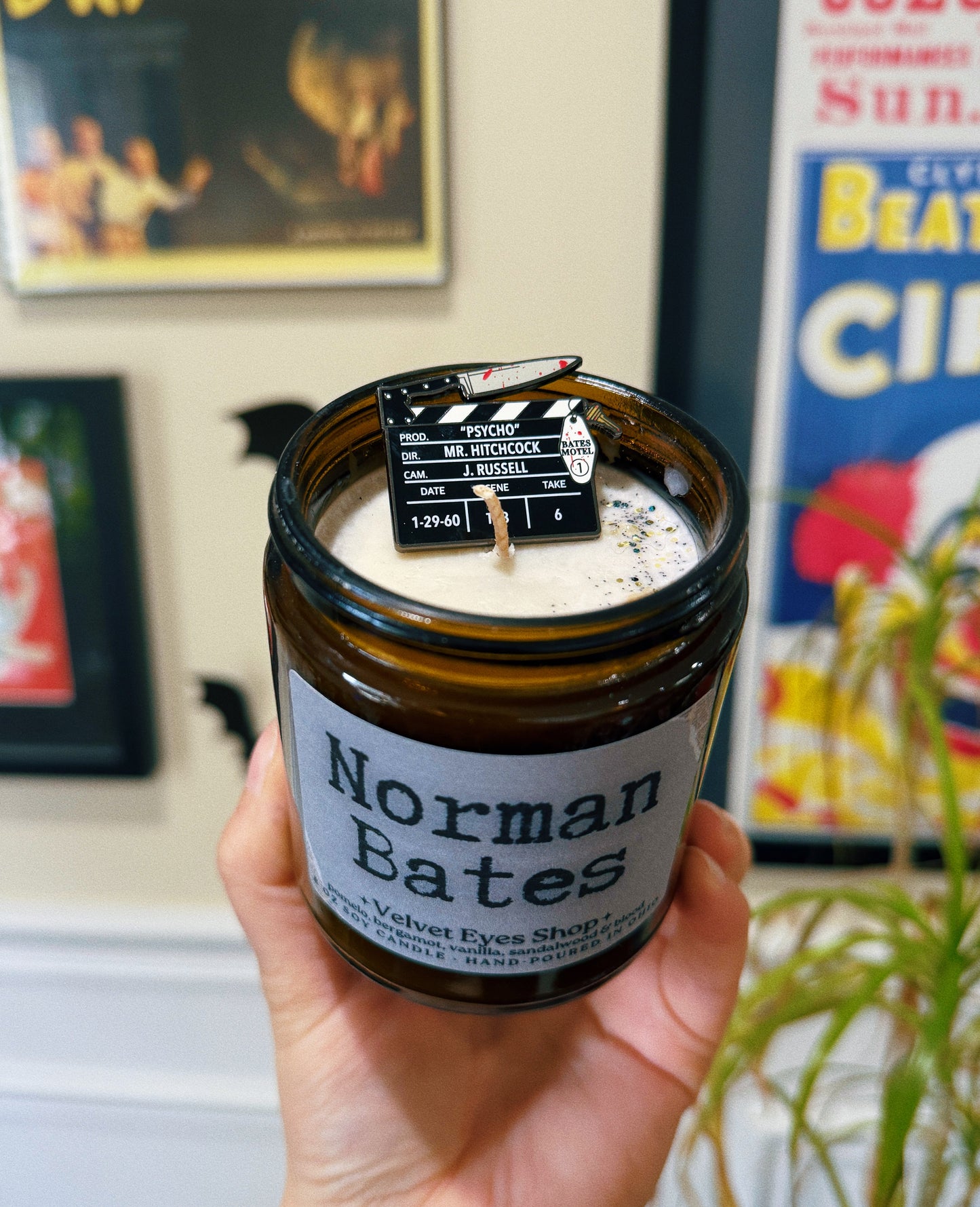 Norman Bates Candle - Psycho Inspired