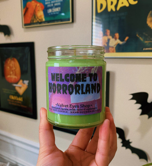 Welcome To Horrorland Candle - Goosebumps Inspired