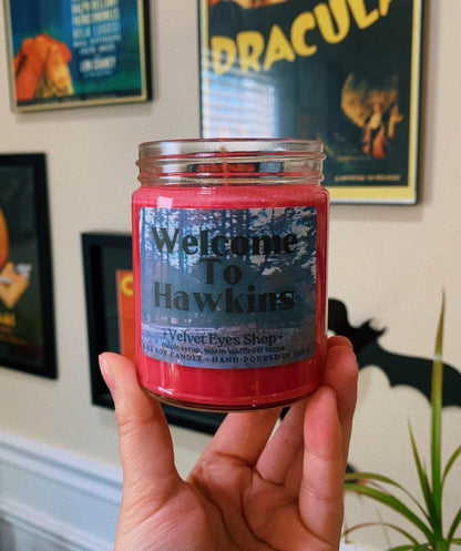 Welcome To Hawkins Candle - Stranger Things Inspired